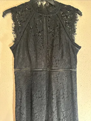 Bardot Black Lace Sheath Midi Dress size 6 Medium thumbnail 5