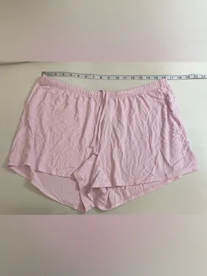 Skims Soft Lounge Shorts Pajama Set Pink Size L Cherry Blossom contrast NWT thumbnail 8