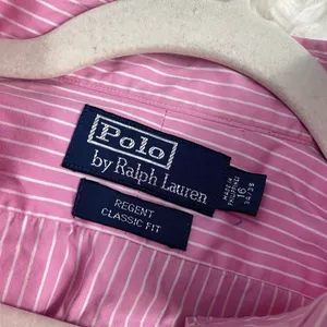 Polo Ralph Lauren Pink White Striped Button Up Shirt Old Money Quiet Luxury thumbnail 5