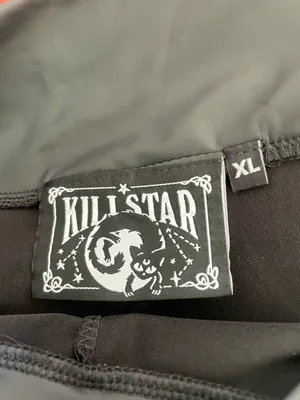 Killstar Into The Void Faux Zipper Moto Leggings in Black XL *NO HARNESS BELT* thumbnail 3