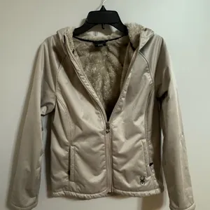 Women's Spyder Beige fur lined ski Jacket.  Size Medium thumbnail 4
