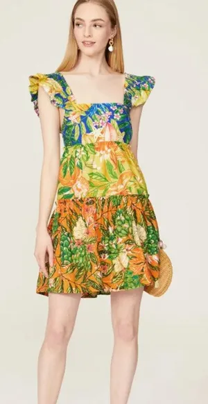 Farm Rio Colorful Caipirinha Mini Dress NWT Size M thumbnail 1