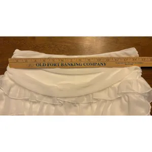 SheIn White Ruffle Mini Skirt Skort Tiered Layered Coquette Fairy Feminine Size Small thumbnail 6