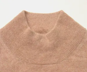 NWT White + Warren Cashmere Puff Sleeve Standneck in Ambrosia Heather Sweater M thumbnail 6