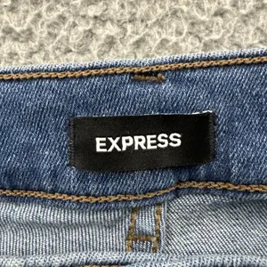 Express High Rise Flare‎ Jeans Distressed Boho Festival Stretch Women's 10R x 31 thumbnail 3