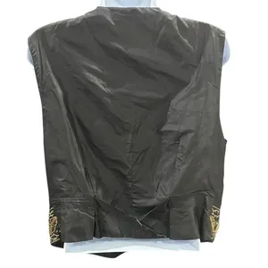 Vintage Maya Varma Silk Beaded‎ Black Vest Women's Large Impeccable Condition thumbnail 4