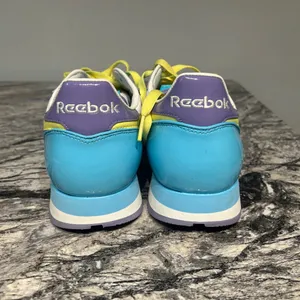 Reebok Classic BlueWhite and Yellow Athletic Shoes with Perforated Design thumbnail 6