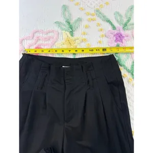Indigo REIN Black Pleated High Waist Trousers Women's Size‎ 5 6 thumbnail 3