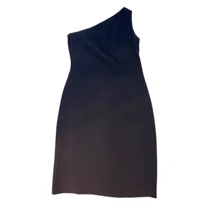 Lauren Ralph Lauren Black One Shoulder Midi Dress‎ Size 4 Formal Evening thumbnail 6