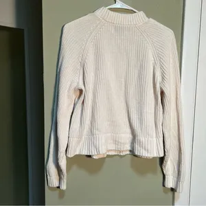 Old‎ Navy Women's Size Medium Shaker-Stitch Sweater Crewneck Creme De La Creme thumbnail 6
