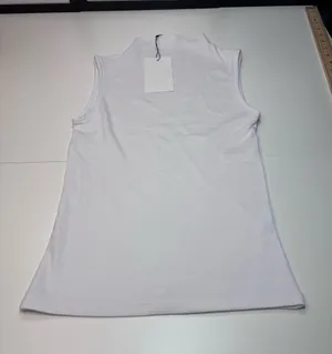 Zara White Sleeveless Mock Neck Tank Top NWT Size M thumbnail 1