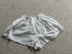 Mustard Seed Shorts High-Waisted White Flowy thumbnail 3