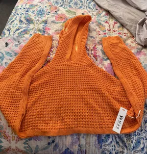croped sweater Orange Size M thumbnail 1