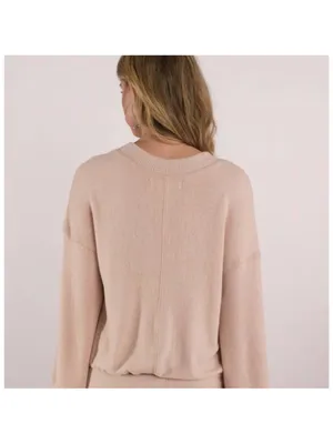 Free‎ People Beach TGIF Almond Sweatshirt Size Medium thumbnail 3