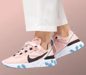 Nike React Element 55 Washed Coral Black Blue Womens Sneakers BQ2728-602 US 9 thumbnail 1