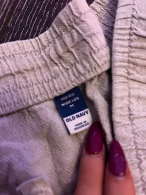Old Navy Linen Pants Tan thumbnail 2