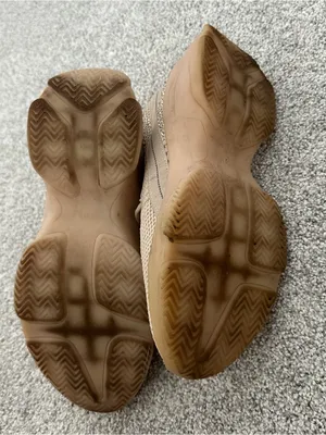 SHIMMERR Neutral Pink/Tan Knit Lace-Up Athletic Sneakers thumbnail 6