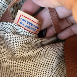Dooney‎ & Bourke Tan Pebbled Leather Zipper Closure Hobo Shoulder Bag W thumbnail 11