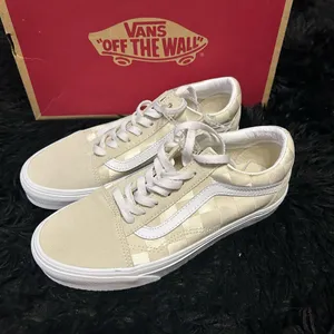 VANS old skool checkerboard satin suede lace up shoes sneakers new thumbnail 2
