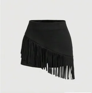 SheIn Fringe Two-Piece black Skort Crop Top Set thumbnail 3