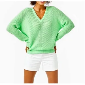 LILLY PULITZER Loose Knit Wool Blend Fuzzy Soft Oversized Sweater Sz S thumbnail 2