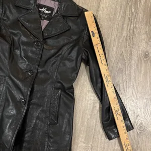 Wilsons Leather Women's Black Three Button Genuine Leather Coat Jacket M Y2k thumbnail 6