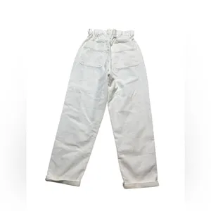 👖 Madewell Paperbag‎ Dad Jeans White Denim High Waist Women’s Sz 28 👖 thumbnail 2