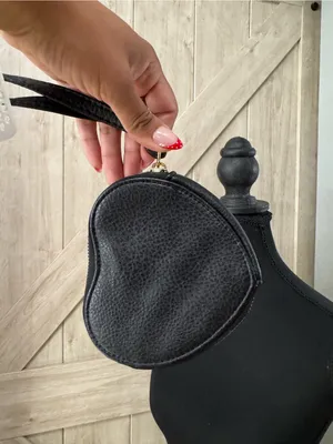 Juicy Couture Black Heart Wristlet with Gold Logo thumbnail 3