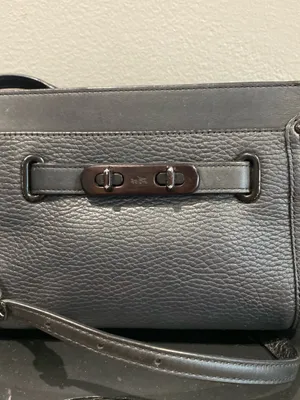 Coach Black Pebbled Leather Convertible Crossbody thumbnail 7
