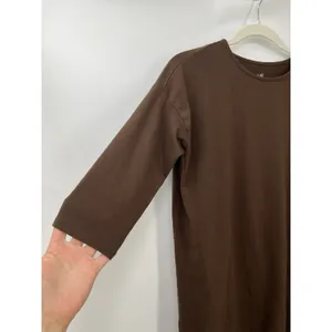 Women's Top J Jill Luxe Supima Ballet Sleeve Tunic XS Espresso Brown Chocolate thumbnail 2