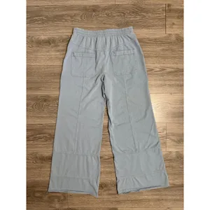 Rae Mode Women Cotton Blend Pants Siz L Light Blue Wide Leg Lounge Elastic Waist thumbnail 3