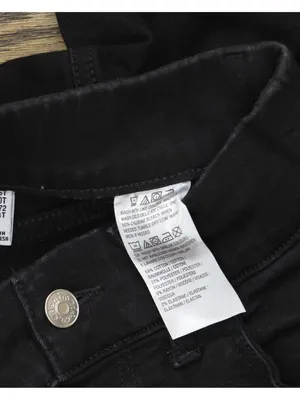 Denim & Co. Cozy Touch Relaxed Straight Jeans A671600 Black 6 Tall thumbnail 4