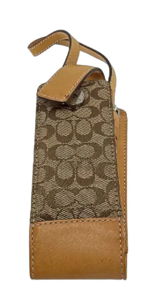 Coach Signature C Phone Case Brown Canvas Leather Phone Case thumbnail 1