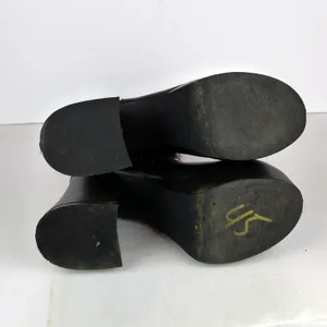 Dolls Kill Sugar Thrillz Heart Platform Boots Womens 6 Black Pink Y2K Cyber Rave thumbnail 13