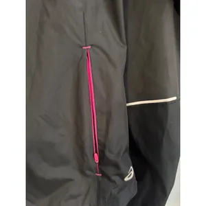 ASICS Jacket Women's Hooded Running Windbreaker Black Pink XS Full Zip NWOT thumbnail 3