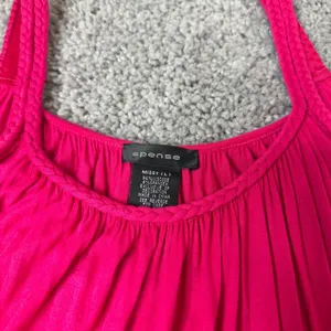 Spense Womens Hot Pink Braided Strap Ruffle Trim Empire Waist Maxi Dress Large thumbnail 3