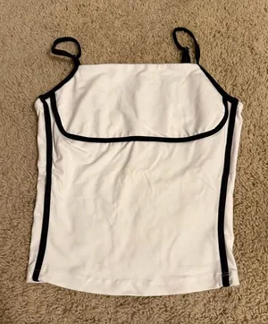 White and Black Trim Women's Top Size XS thumbnail 1