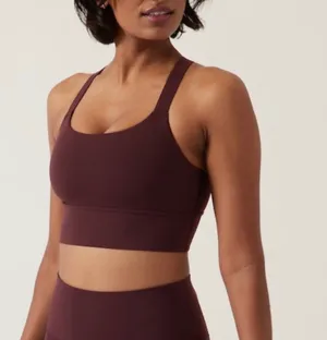 Athleta Warrior Bra Long Line Sports Bra Size Medium thumbnail 1