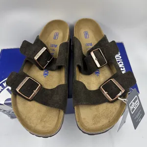 Birkenstock Arizona Mocca Brown Soft Footbed Suede Leather Women Sandals Size 8 thumbnail 3