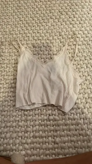 White Francesca’s Lace Tank Top thumbnail 2