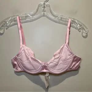 Free People Heart Throb Underwire Bra Silver Pink Women Size Medium NWT thumbnail 4
