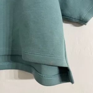 Alphalete Woman’s ELMTS Short Sleeve Crop Top Teal Blue Size Small thumbnail 3
