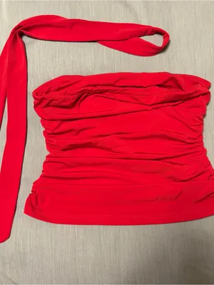 Women's Scarf Tube Top - Wild Fable Brand Target, Red, Small, Tank Top W/ Tie thumbnail 8