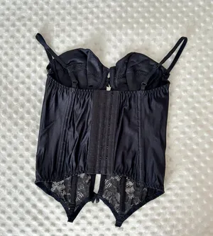 Black Bustier Corset Top thumbnail 2