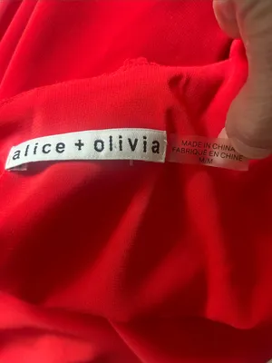 Alice + Olivia Red Orange Mini Slip Dress Size Medium thumbnail 9