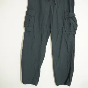 Old Navy Women's Medium Black Baggy Cargo Pants Cotton Nylon Utility Trousers thumbnail 4
