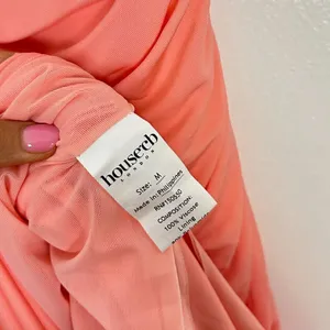 HOUSE OF CB Ivana Gathered Asymmetric Dress in Apricot Size Medium thumbnail 8