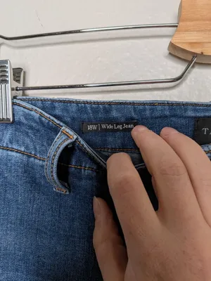 Talbots Womens Wide Leg Blue Denim Jeans 18W Side Button Detail thumbnail 4