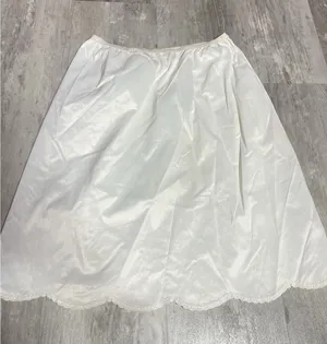 Vtg SILKY NYLON White LACE GAYMODE HALF SLIP Size S‎ Penney's E0126 thumbnail 1