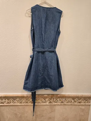 Madewell Denim Raw Hem Wrap Dress M thumbnail 3
